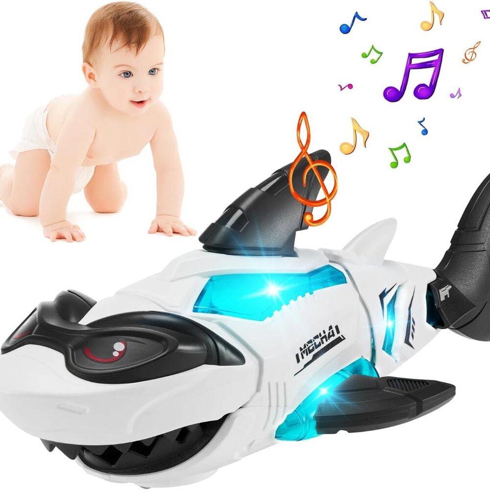 Shark Toys,Crawling Toys Baby Musical Toys with Attractive Led Lights Music